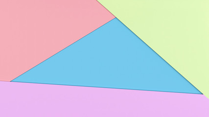 Aufkleber - Abstract pastel colorful paper texture background. Minimal geometric top view space design backdrop.