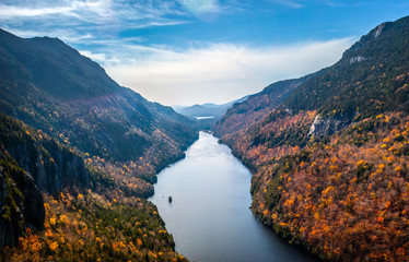 Wall Mural - Ausable Lake Fish Hawk Cliffs Indian Head Upstate New York Adirondack Mountains Keene