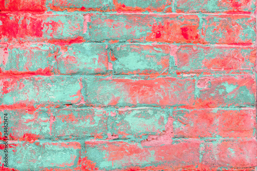 Old whitewashed brick wall.