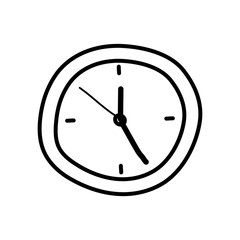 clock time icon, line style