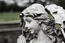 Close-up Of Angel Statue In Cemetery