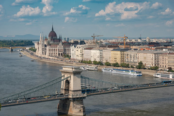 Poster - panorama of the city of Budapest in Hungary