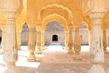 Architecture Inside Amber Fort In Rajasthan, India