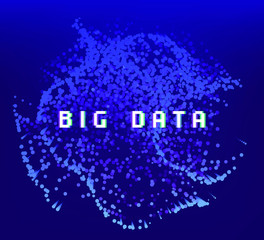 Aufkleber - Dotted sphere made of particles. Cover or poster for high tech systems: Artificial Intelligence, Deep Learning, Neural networks.