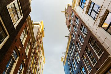 Wall Mural - alley in the old town of Amsterdam, Netherlands