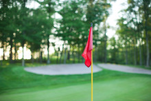Red Flag At Golf Course