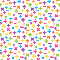 School Seamless Pattern - Colorful school theme repeating pattern design