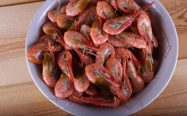 Poster - Shrimps on table