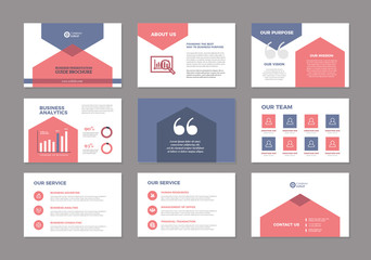 Wall Mural - Business Presentation Brochure Guide Design | Powerpoint  Slide Template | Sales Guide Slider