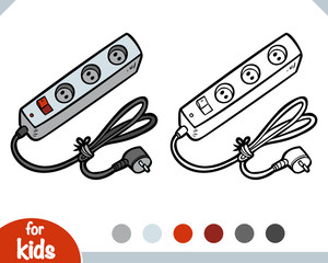 Coloring book for kids, Power extension cord