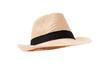 Vintage straw hat for women fashion on summer isolated on withe background with clipping path