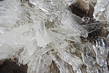 Pieces Of Ice Oblong Elongated Unusual Shape Of Natural Origin And Silt Stones