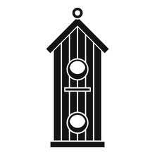 Double Bird House Icon. Simple Illustration Of Double Bird House Vector Icon For Web Design Isolated On White Background