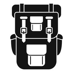 Poster - Hiking backpack icon. Simple illustration of hiking backpack vector icon for web design isolated on white background