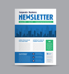 Canvas Print - Business Newsletter Cover Design | Journal Design | Monthly or Annual Report Design 