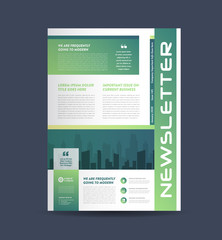 Wall Mural - Business Newsletter Cover Design | Journal Design | Monthly or Annual Report Design 
