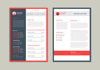 Wall Mural - Curriculum vitae CV Resume Template Design