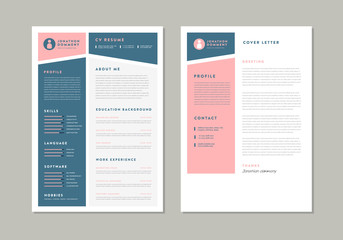 Wall Mural - Curriculum vitae CV Resume Template Design