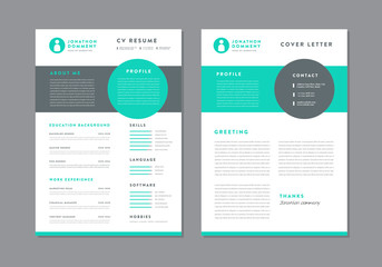 Wall Mural - Curriculum vitae CV Resume Template Design