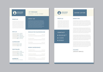 Wall Mural - Curriculum vitae CV Resume Template Design