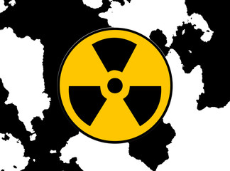 Wall Mural - radiation warning sign