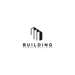 Simple building vector logo concept