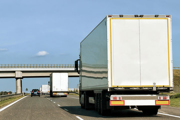 Canvas Print - Truck on roadway in Poland