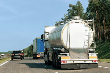 Poster - Tanker storage truck on road Poland