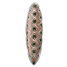 Illustration Of A Surfboard In Boho Style.