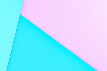 Aufkleber - Abstract Blue Pink Color paper texture background. Minimal geometric top view simple copy space for backdrop design