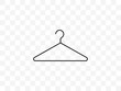 Clothes hanger icon. Vector illustration, flat design.