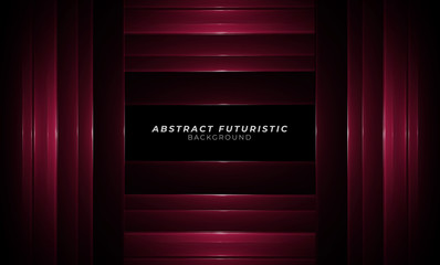 Wall Mural - Elegant red lines on dark black background. Luxurious Premium Vector. Detail concept wallpaper.