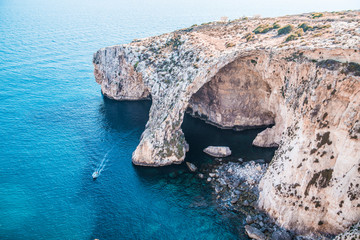 cliff views of sea and rocks in malta