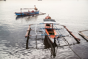 stilted fishing boats in el nido philippines