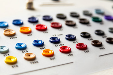 Catalog with many colored buttons