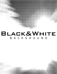 Poster - Simple black and white background with halftone effect. Vector graphics