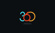 360 Number Logo Design Icon Vector Symbol