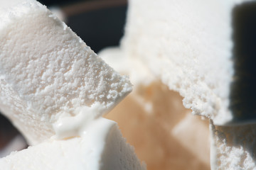 macro image of ice cream