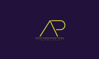 AP PA abstract vector logo monogram template