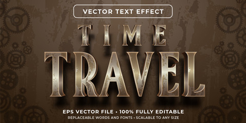 Editable text effect - travel back in time style