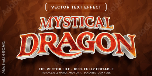 Fotomural Editable text effect - dragon scale texture style