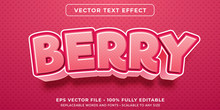 Editable Text Effect - Fruit Berry Style