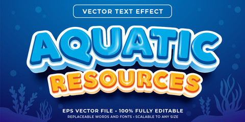 Wall Mural - editable text effect - under the sea style