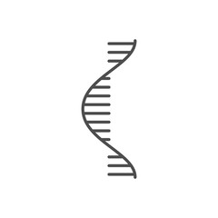 RNA related vector thin line icon. Isolated on white background. Editable stroke. Vector illustration.
