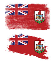 Bermuda Flag With Grunge Texture