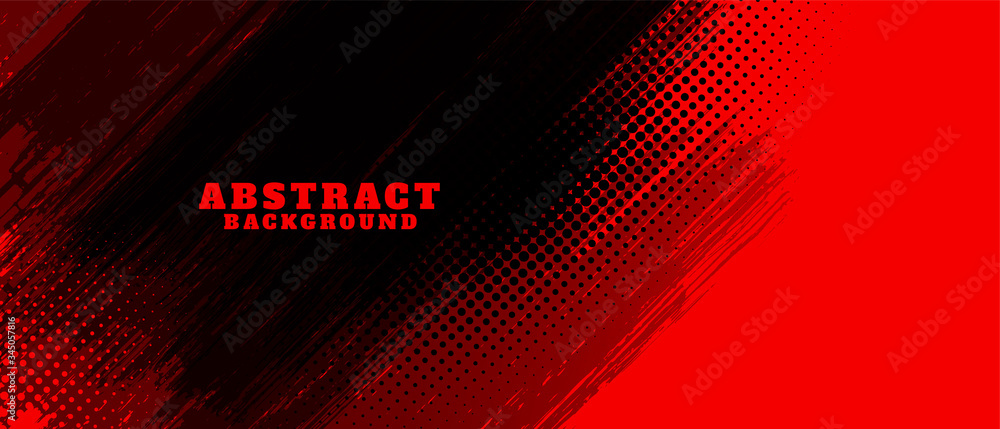 abstract red and black grunge background design Stock Vector | Adobe Stock