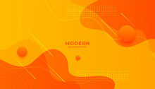 Abstract Yellow And Orange Minimal Style Background Design