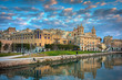 Beautiful architecture of the Birgu town at sunset, Malta