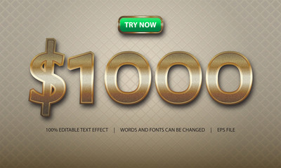 Wall Mural - text effect - golden and luxury