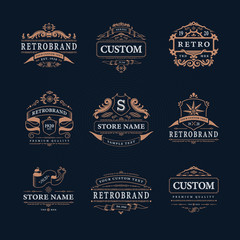 Sticker - Vintage Store Logos Set